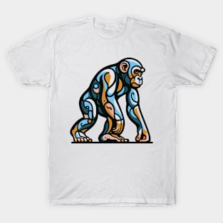 Pop art monkey illustration. cubism illustration of monkey T-Shirt